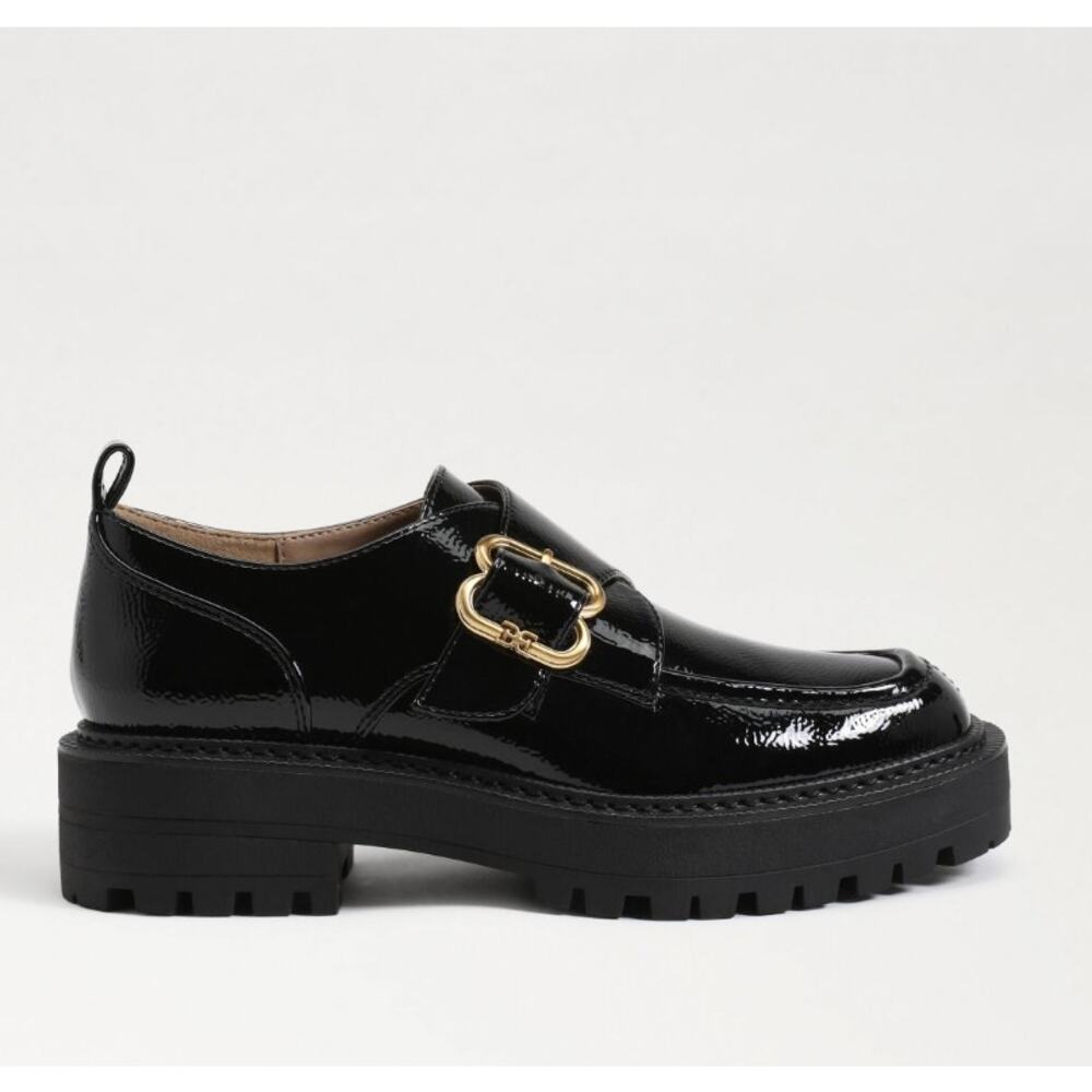 Sam Edelman Lora Flat Slip On Platform Loafers Lug Heel Espresso Womens Size US6